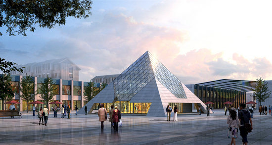 胶州金字塔网架